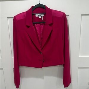 DKNY Women's Fuchsia Blazer Jacket